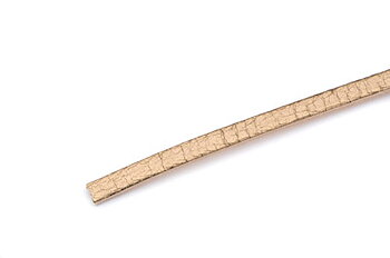 Läderband Platt Koppar Metallic 3mm 20cm