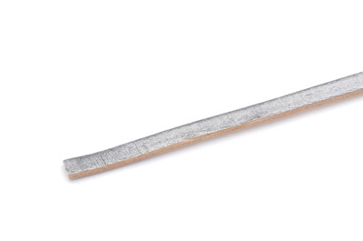 Läderband Platt Silver Metallic 3mm 20cm