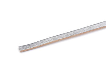 Läderband Platt Silver Metallic 3mm 20cm