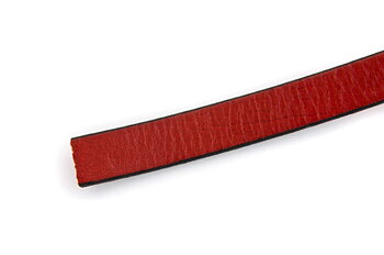 Läderband Platt Röd 10x2mm 20cm