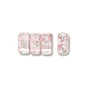 Brick 3x6mm Luster Topaz/Pink 50st
