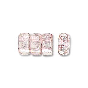 Brick 3x6mm Luster Topaz/Pink 50st