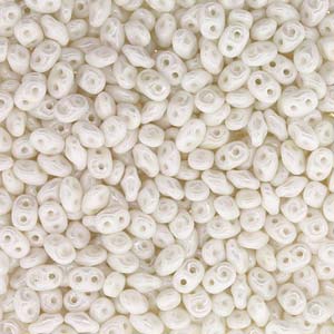 Miniduo 2x4mm Chalk White Luster 10g