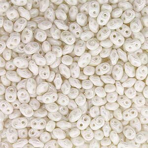 Miniduo 2x4mm Chalk White Luster 10g