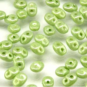 Miniduo 2x4mm Chalk Light Green Luster 10g