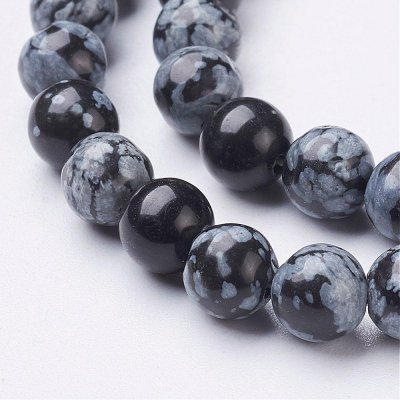Obsidian Snowflake 6mm 1sträng