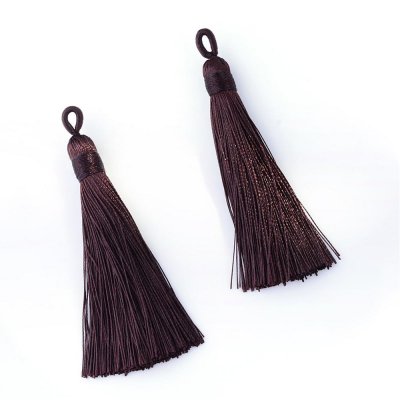 Tofs Tassel Brun 80x9mm 2st