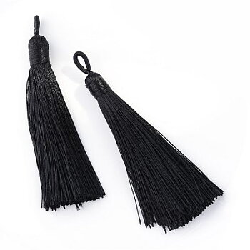 Tofs Tassel Svart 80x9mm 2st