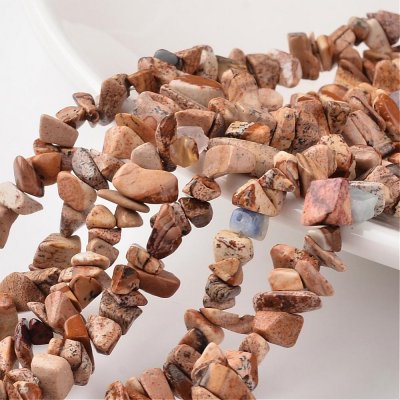 Jasper Pictures Chips 4-6x8-12x2-4mm 1sträng
