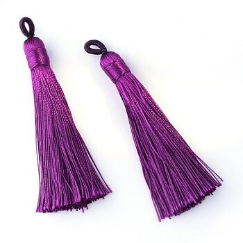 Tofs Tassel Mörk Lila 80x9mm 2st