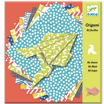 Origami Papper Mix 21x21cm 80st + 3st mönster