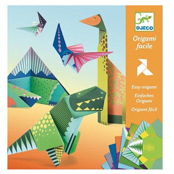 Origami Dinosaures 20x20cm 24st papper +4st mönster