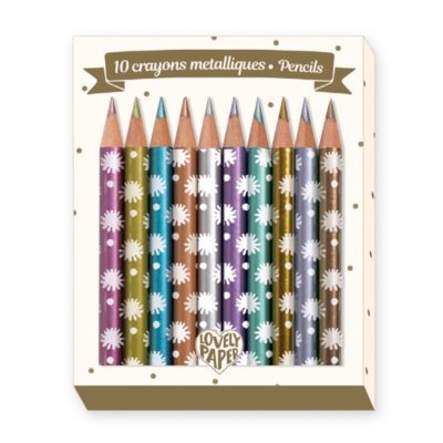 Mini Metallic Pennor 10st