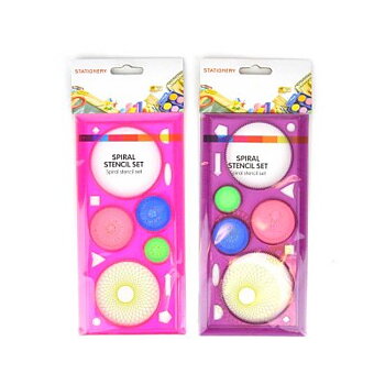 Spirograph Spiral Stencil Set Lila 1st
