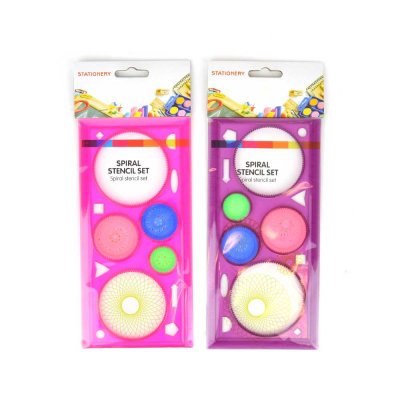 Spirpgraph Spiral Stencil Set Rosa 1st