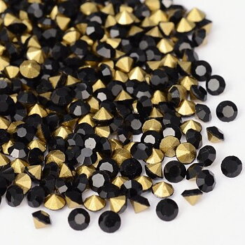 Rhinestone Svart 2mm 100st