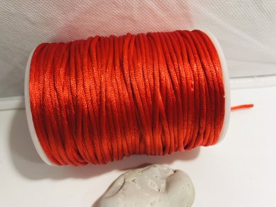 Satinband Röd 2mm 1m