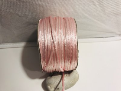 Satinband Ljusrosa 2mm 1m