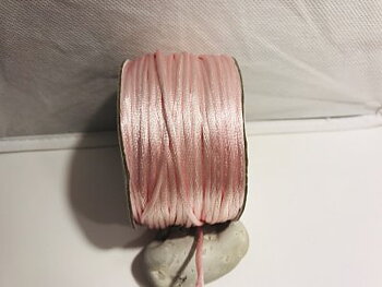 Satinband Ljusrosa 2mm 1m