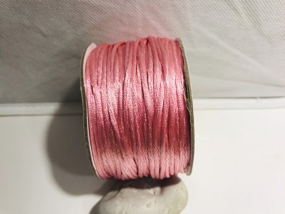 Satinband Mörkrosa 2mm 1m