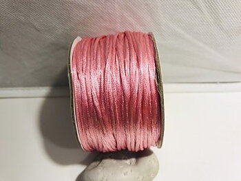 Satinband Mörkrosa 2mm 1m