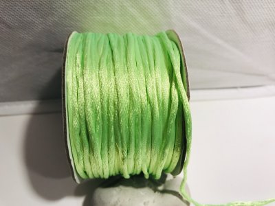 Satinband Grön 2mm 1m