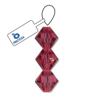 Preciosa MC Bicone Rose 3mm 1sträng