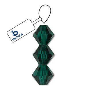 Preciosa MC Bicone Emerald 3mm 1sträng