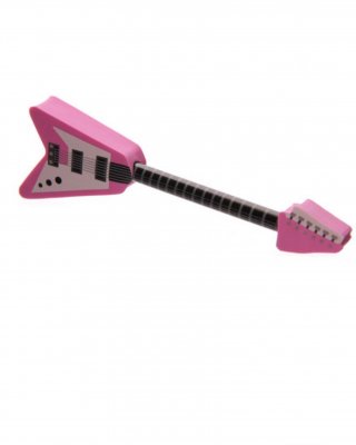 Gitarr Penna och Sudd Rosa 13cm 1 st
