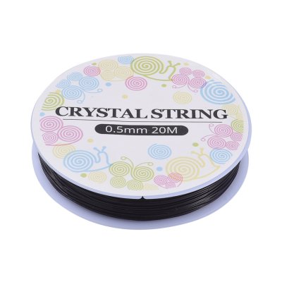 Elastisk tråd Crystal Svart 0,5mm 1rulle=20m