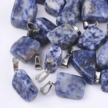 Japser Blue Spot Stone Hänge 1st
