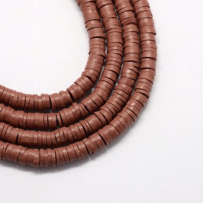 Heishi Pärlor Brun 6x1mm 1sträng