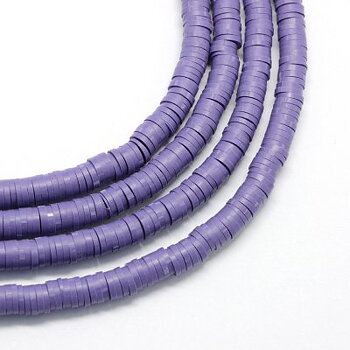Heishi Pärlor Lila 6x1mm 1sträng
