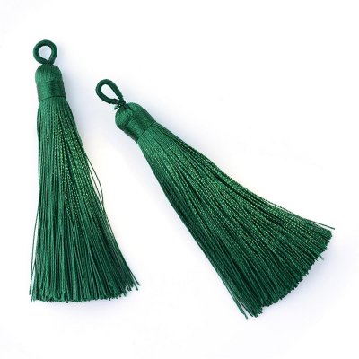 Tofs Tassel Mörkgrön 80x9mm 2st