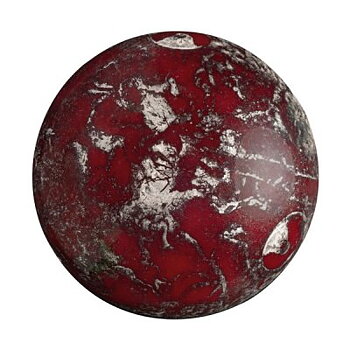 Cabochons® par Puca® Opaque Coral Red New Picasso 1st