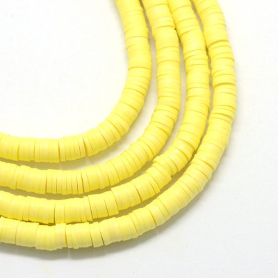 Heishi Pärlor Gul 6x1mm 1sträng