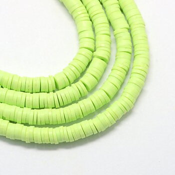 Heishi Pärlor Limegrön 4mm 1sträng