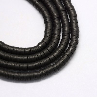 Heishi Pärlor Svart 4mm 1sträng