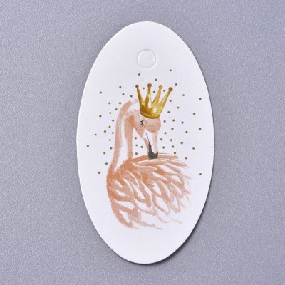 Pappers Tag Flamingo 64,5x36mm 10st