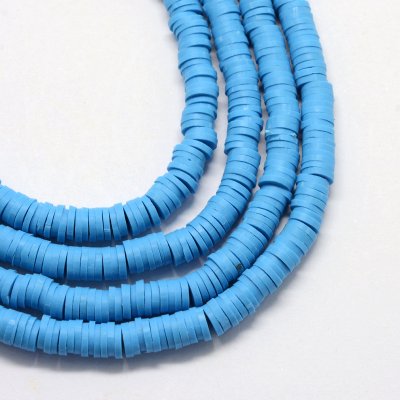 Heishi Pärlor Blå 6x1mm 1sträng