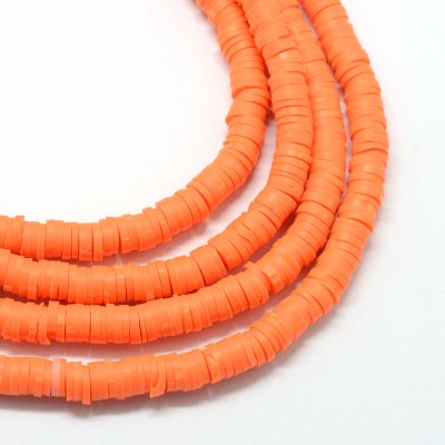 Heishi Pärlor Orange 6x1mm 1sträng
