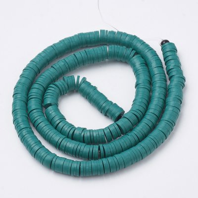 Heishi Pärlor Teal 4x1mm 1sträng