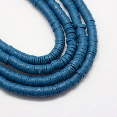 Heishi Pärlor Mörkblå 4x1mm 1sträng