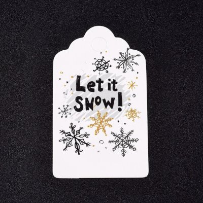 Pappers Tag "Let it snow!" 50x30mm 10st