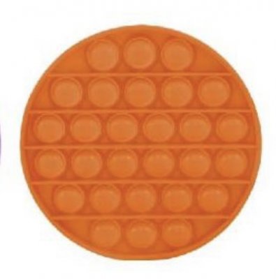 Pop It Fidget Rund Orange 12cm 1st