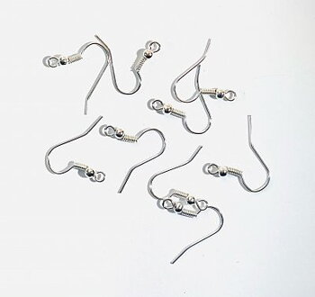 Örhängeskrokar Silverfärgade 2x18mm 10st