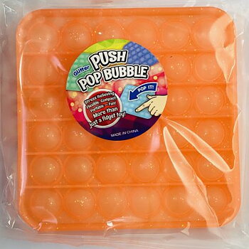 Pop It Glitter Orange 12,5x12,5cm 1st