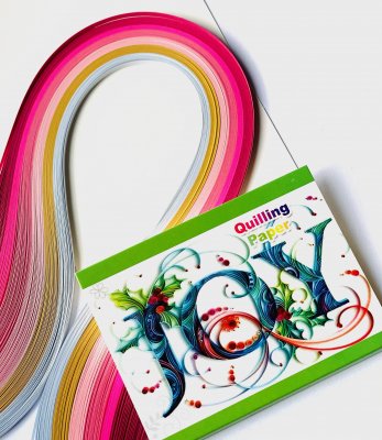 Quilling Papper Rosa Mix 3mm längd: 390mm
