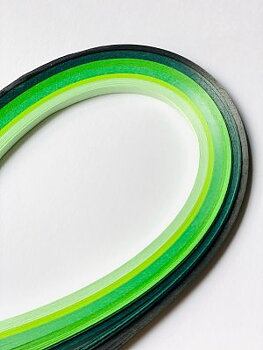 Quilling Papper Grön Mix 5mm längd: 530mm