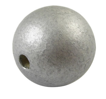 Trä Pärla Rund Silverfärg 25mm 1st